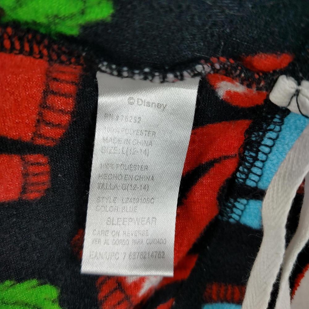 Disney Pajama Pants Youth Large 12-14 Black Fleece Mickey Mouse Christmas Jogger - Picture 3 of 7
